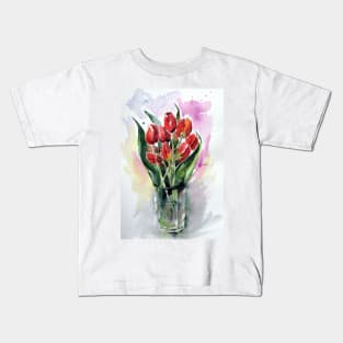 Still life with tulips Kids T-Shirt